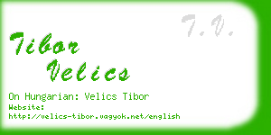 tibor velics business card